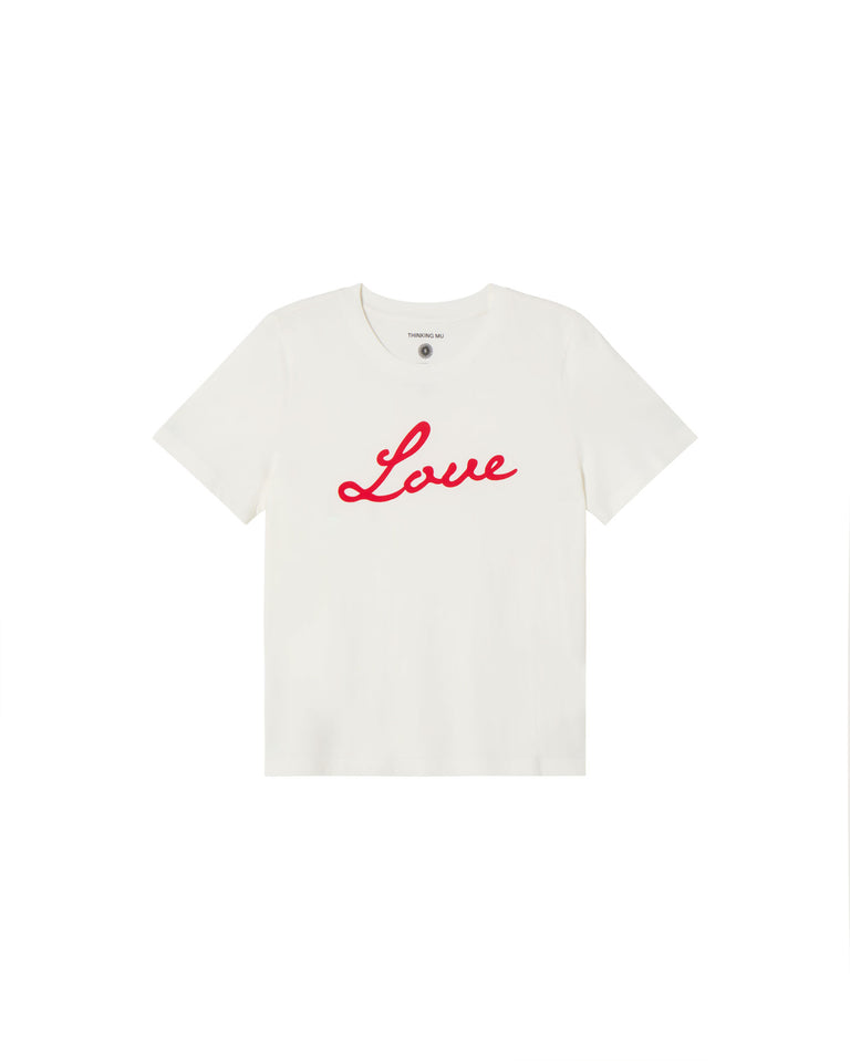 Camiseta blanca love Ida sostenible-silueta-1