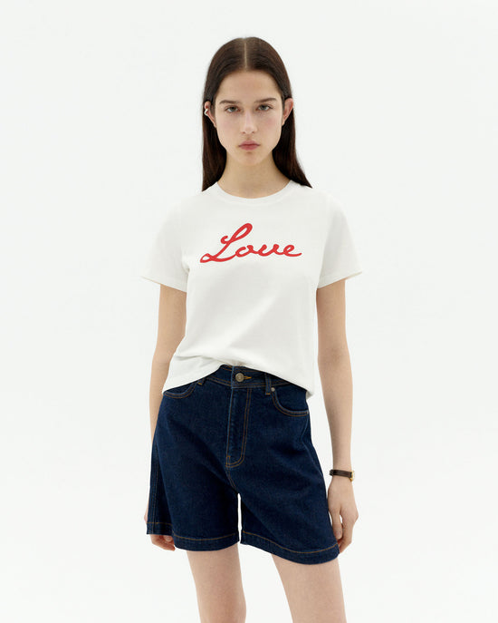 Camiseta blanca love Ida sostenible-1