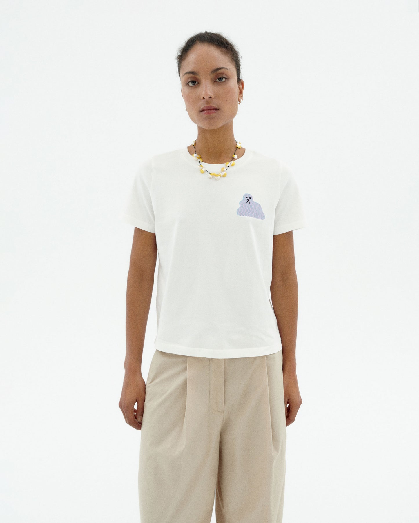 Camiseta blanca bluedog Ida sostenible-1