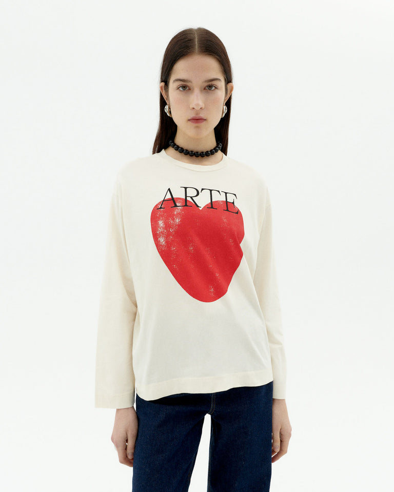 Camiseta blanca art love Emily sostenible-1