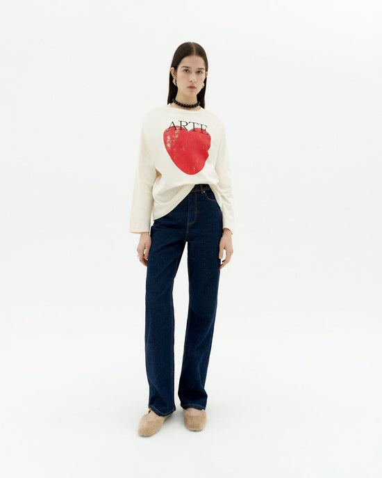 Camiseta blanca art love Emily sostenible-2