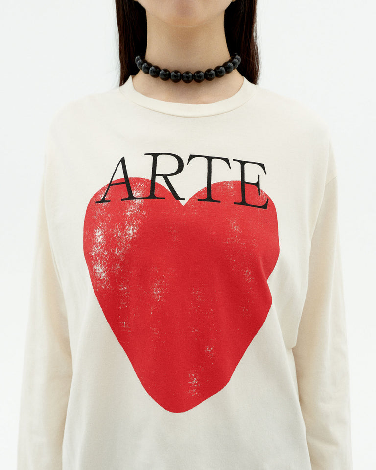 Camiseta blanca art love Emily sostenible-3