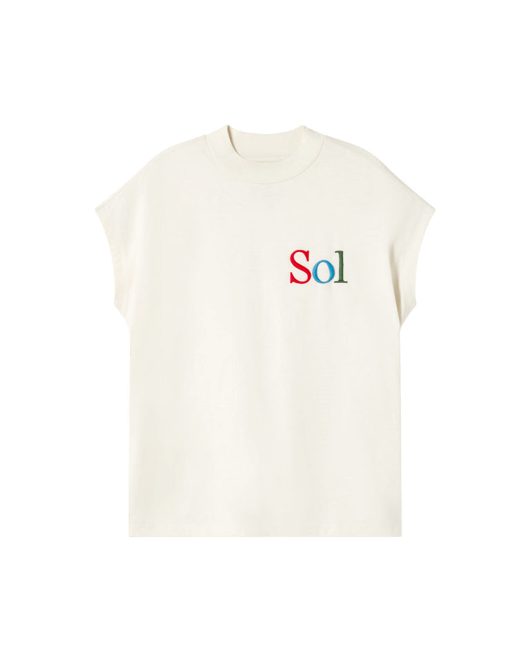 Camiseta blanca sol type Volta sostenible-silueta 1