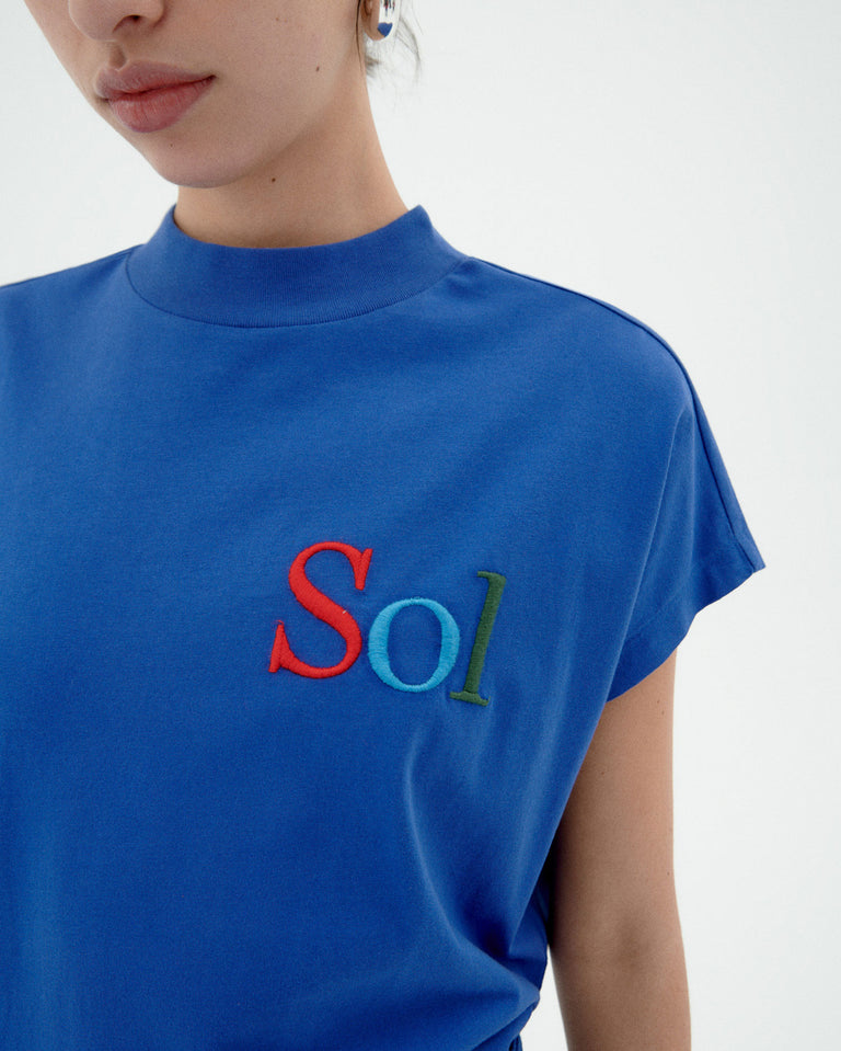 Camiseta azul sol type Volta sostenible-3