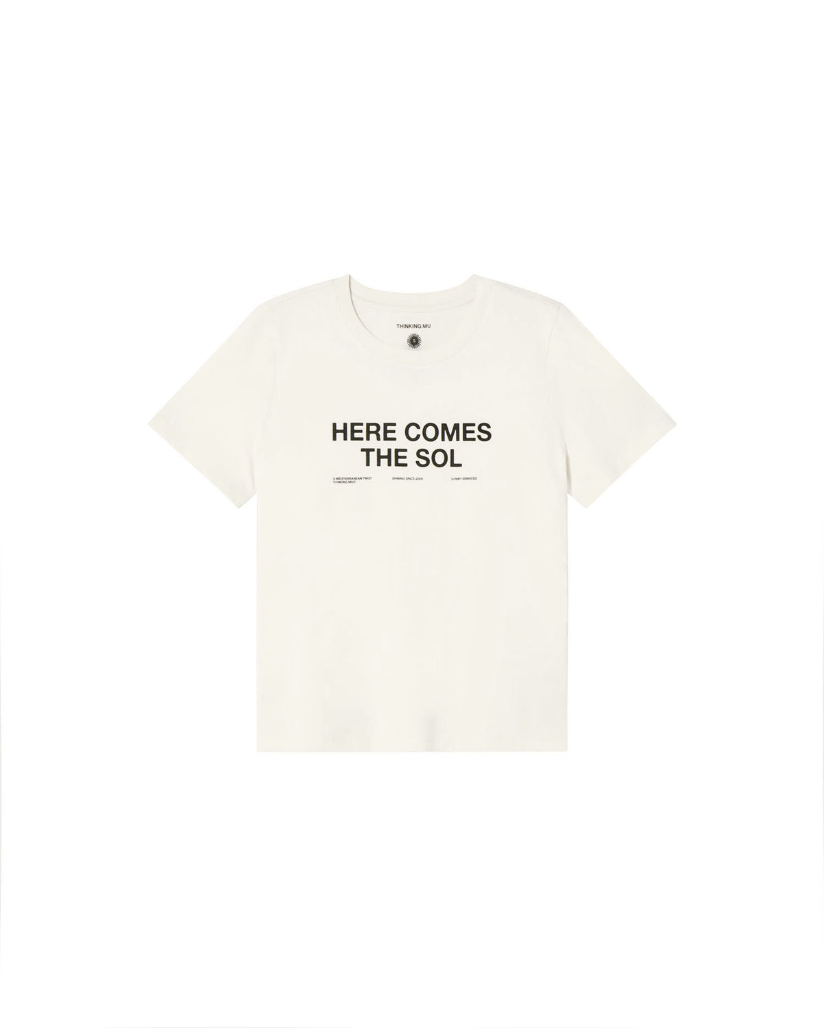 Camiseta blanca classic sol Ida sostenible - silueta 1