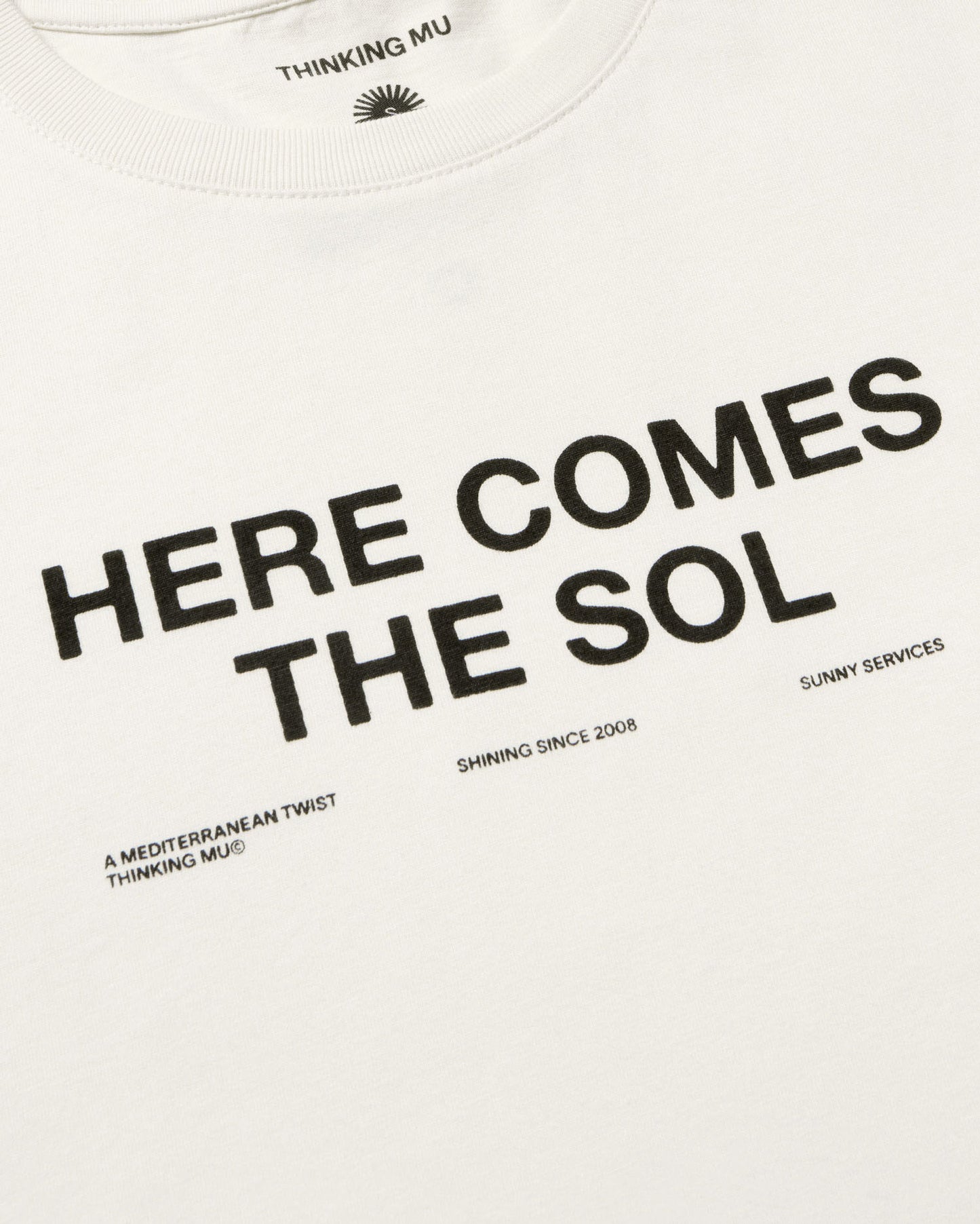 Camiseta blanca classic sol Ida sostenible - silueta 3