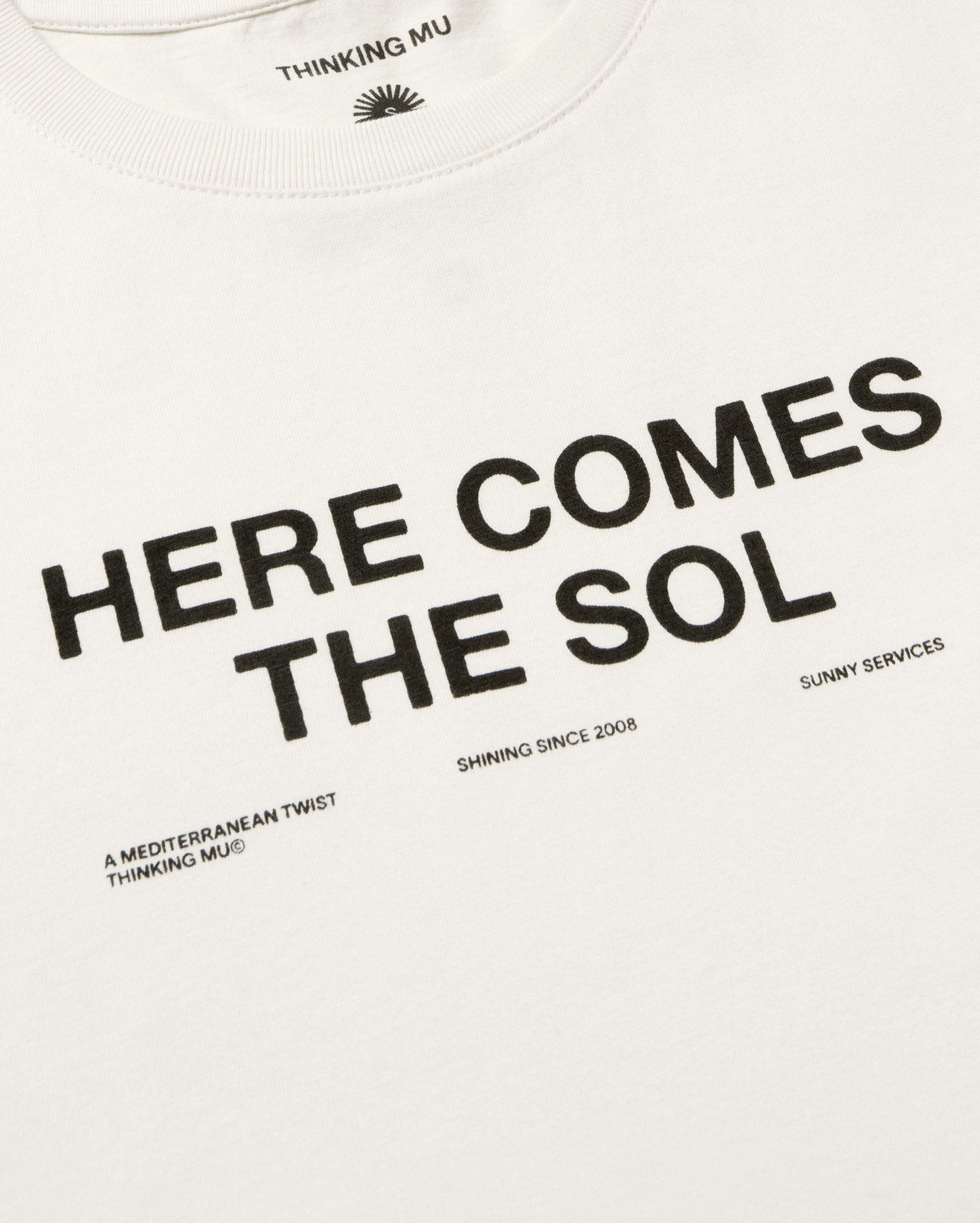 Camiseta blanca classic sol Ida sostenible - silueta 3