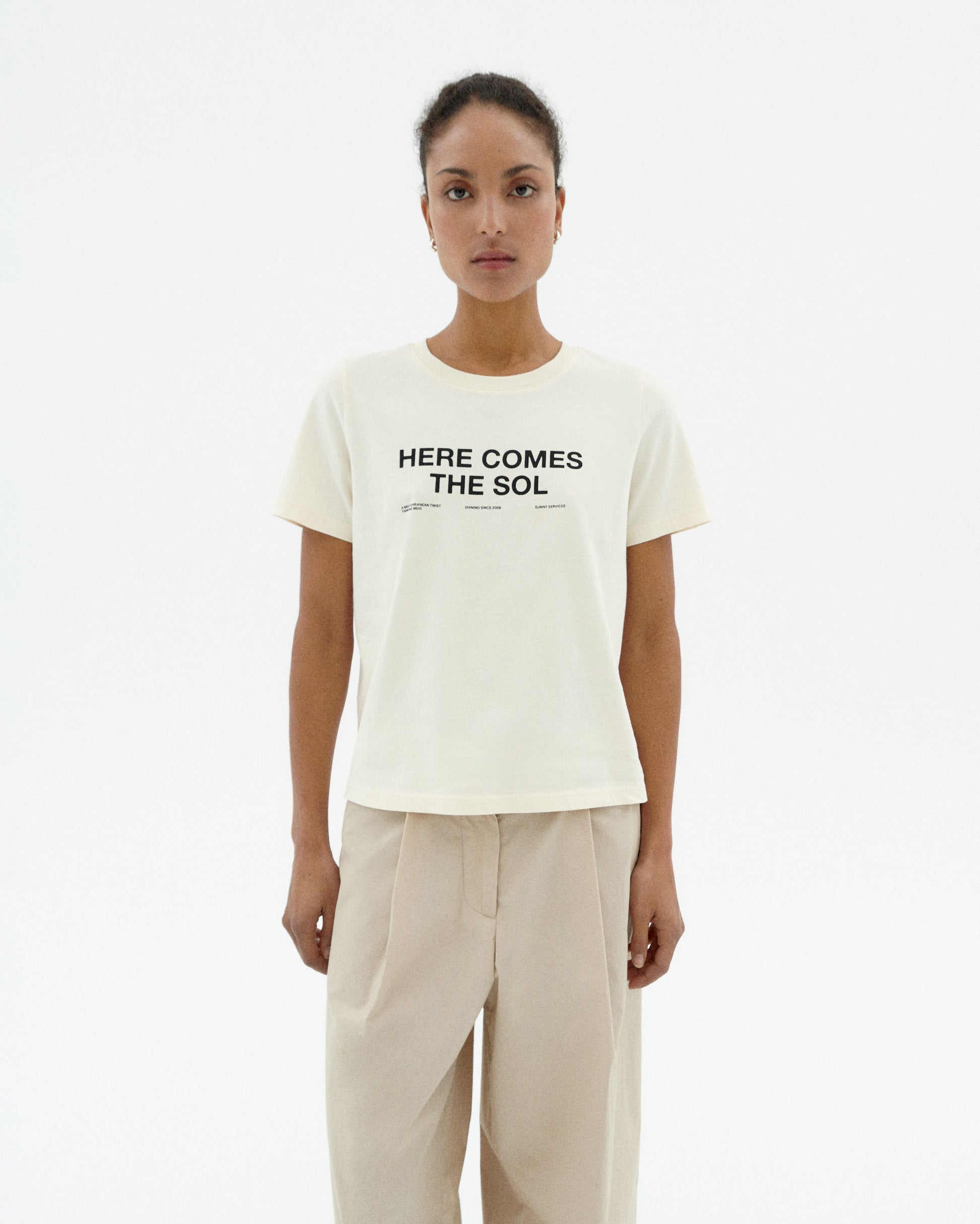 Camiseta blanca classic sol Ida sostenible-1