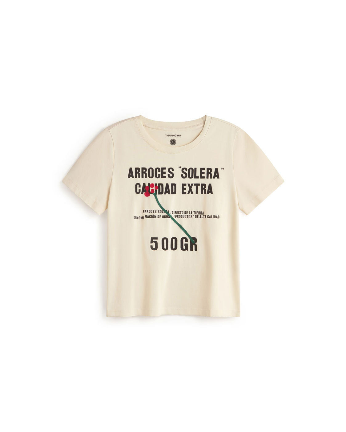 Camiseta bordada arroz solera Ida sostenible silueta - 1