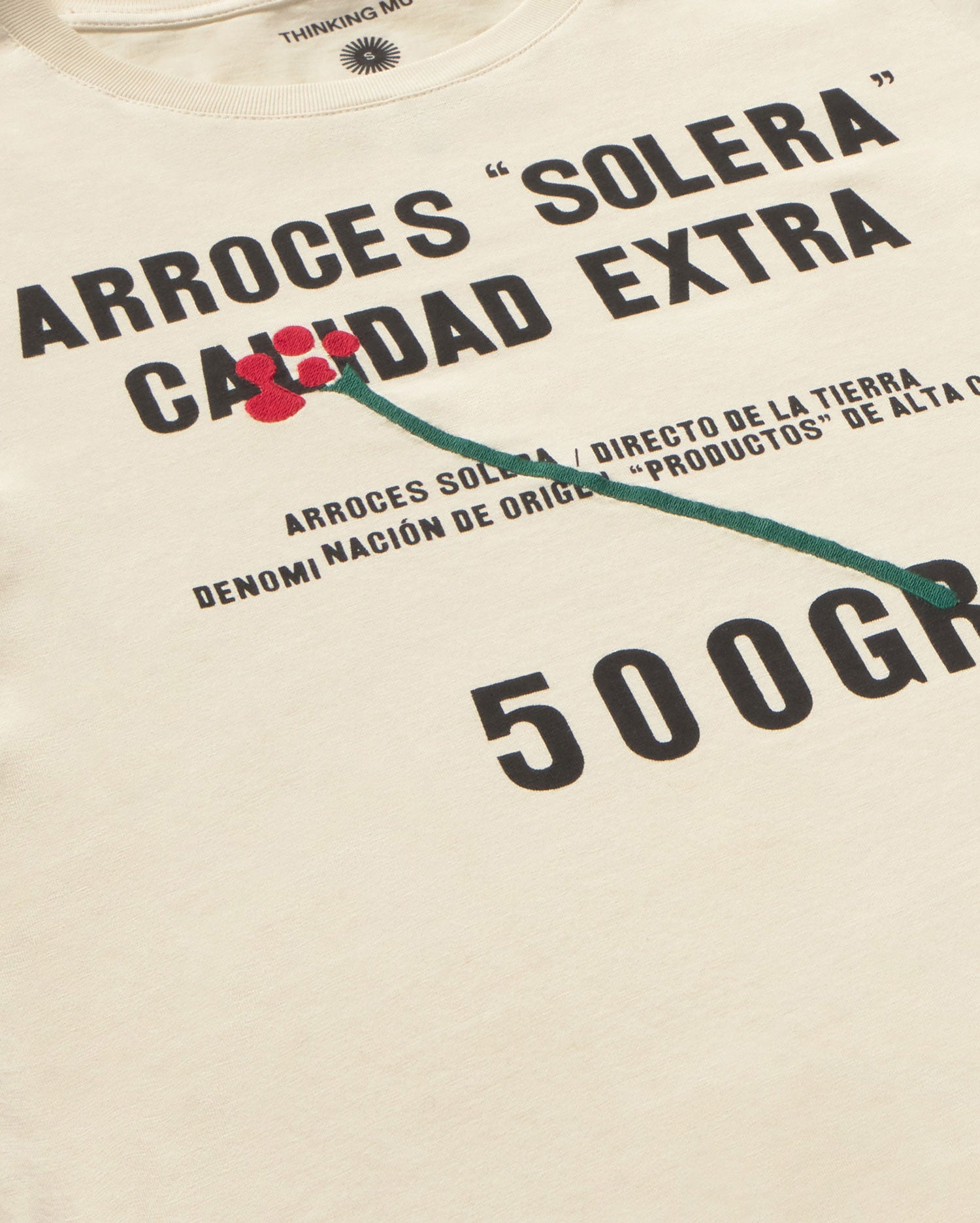 Camiseta bordada arroz solera Ida sostenible silueta - 2