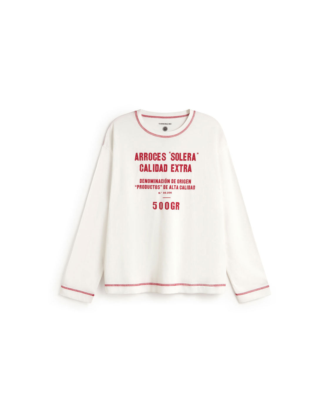 Camiseta manga larga arroz solera Emily sostenible silueta - 1