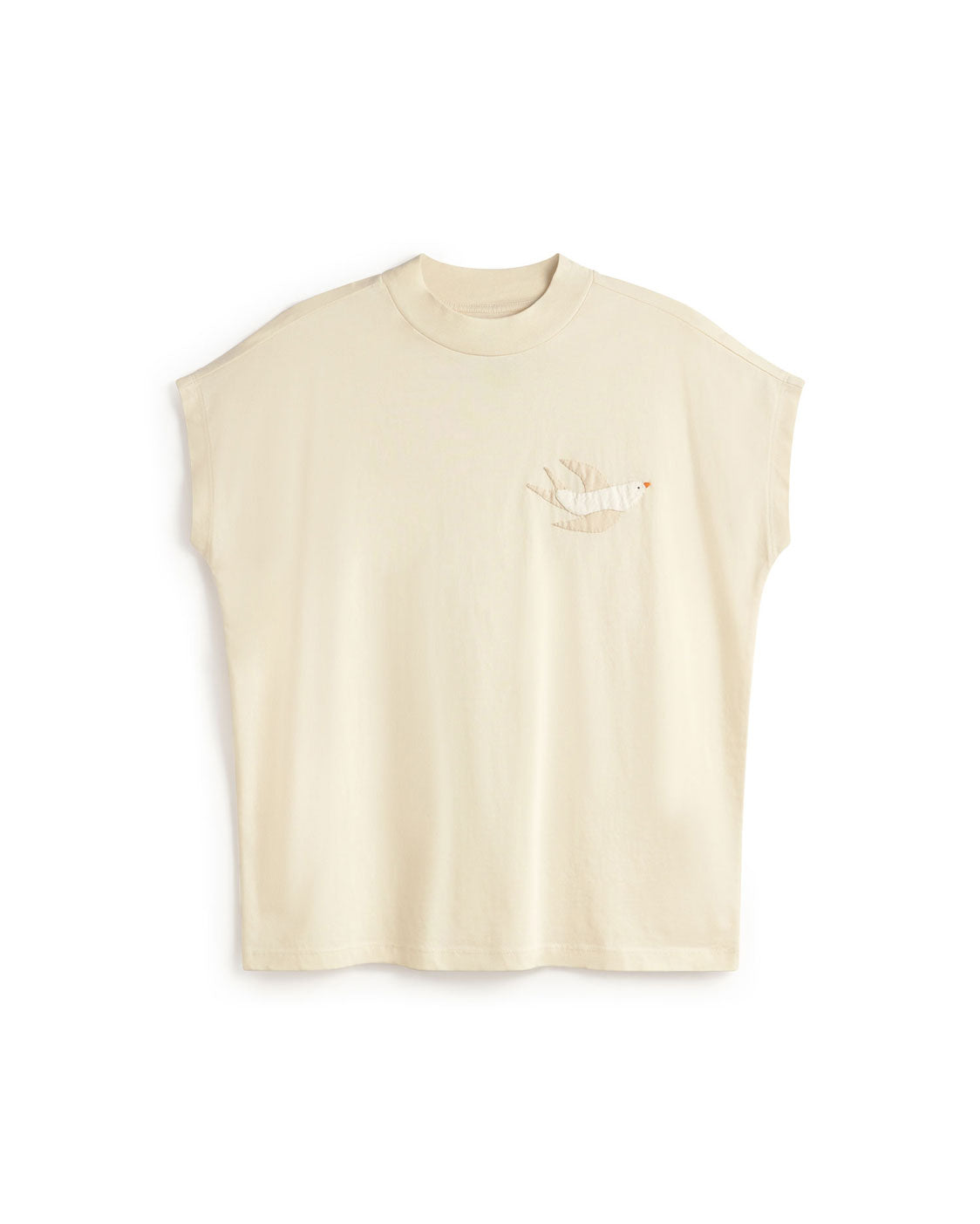 Camiseta bordada a mano bird Volta sostenible silueta - 1