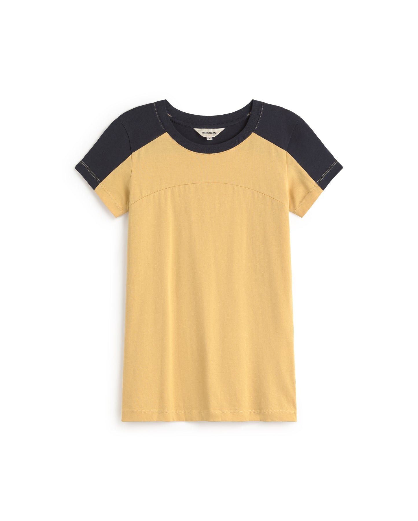 Camiseta slim amarilla Selma sostenible silueta - 1