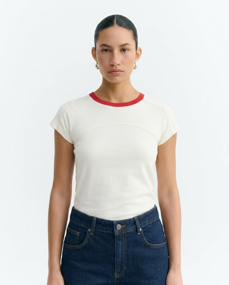 Selma slim raw t-shirt