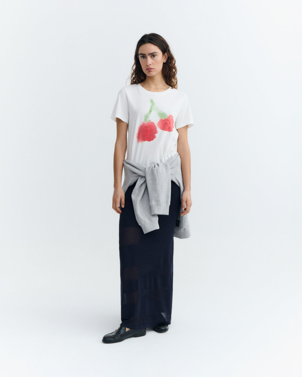 Camiseta blurry cherry Ida sostenible - 1