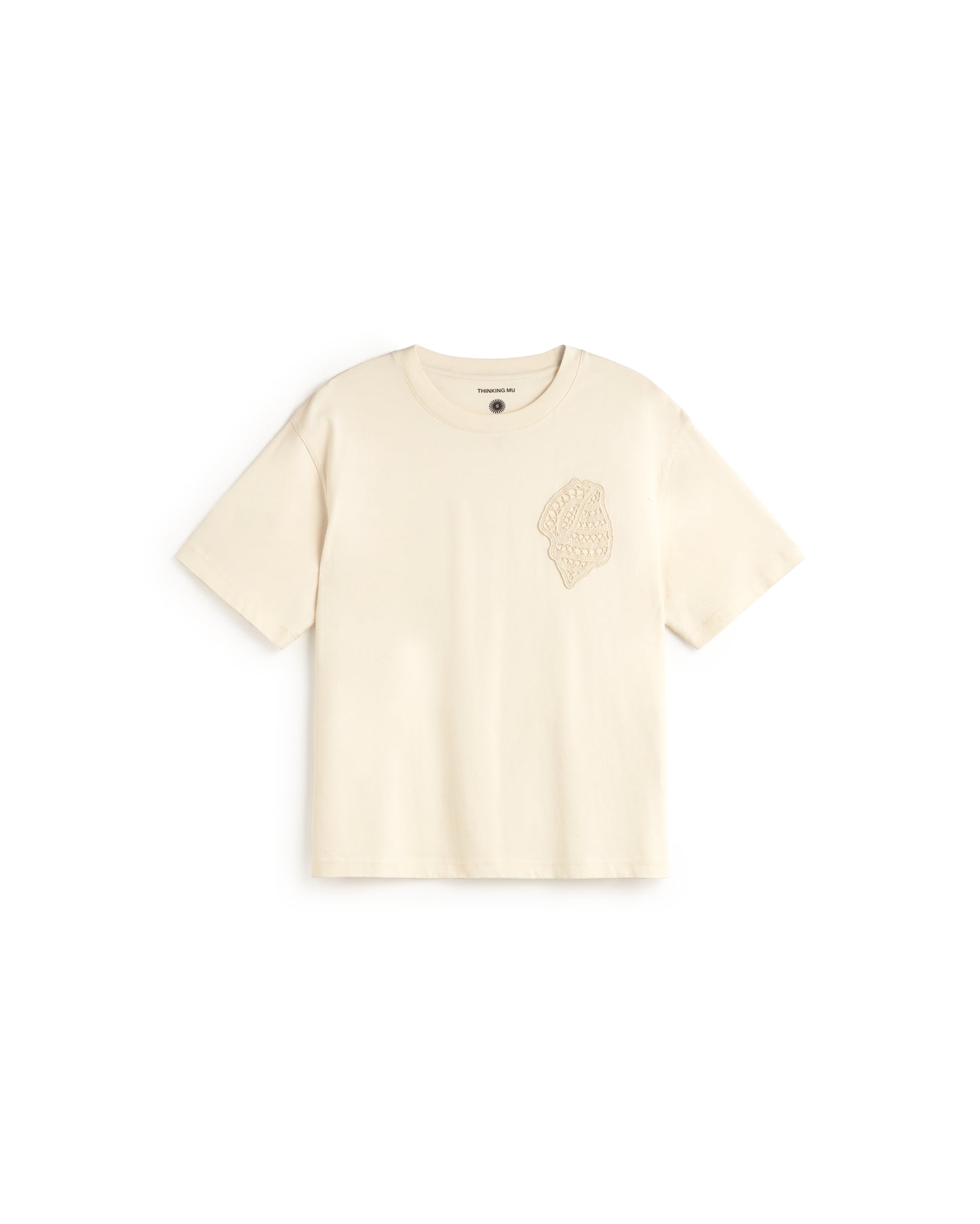 Camiseta patch bordado shell Lucia sostenible silueta - 1