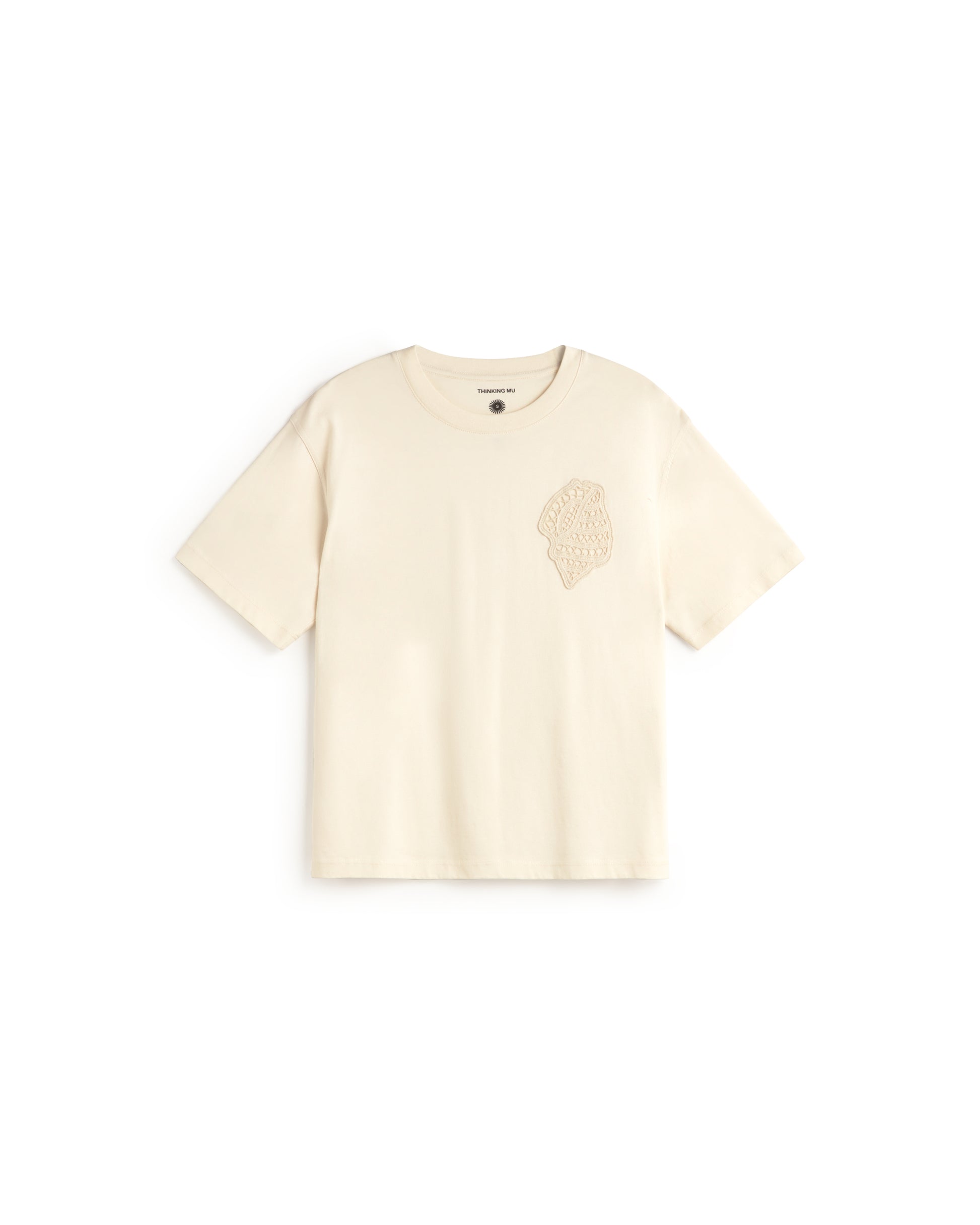 Camiseta patch bordado shell Lucia sostenible silueta - 1