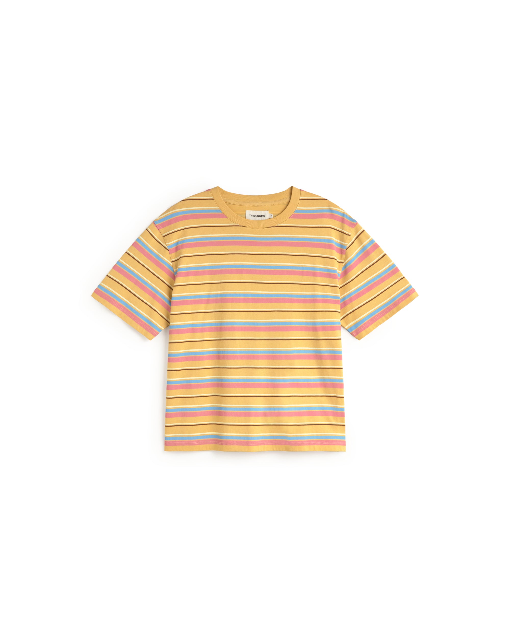 Camiseta rayas multicolor Lucia sostenible silueta - 1