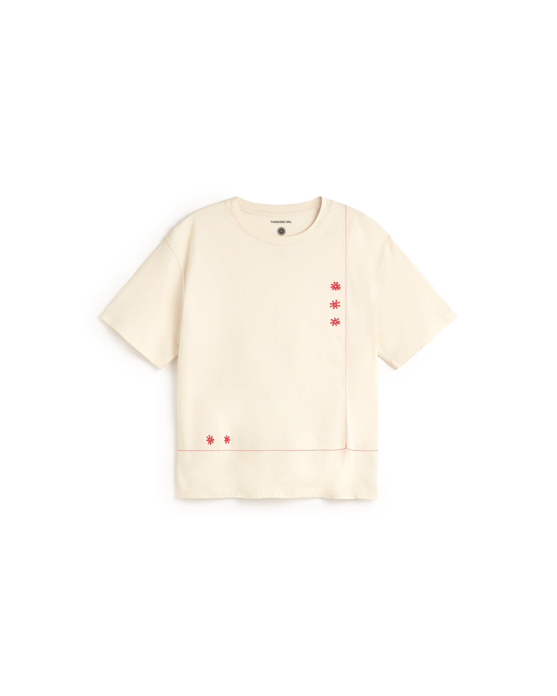 Camiseta bordada a mano sole mio Lucia sostenible silueta - 1