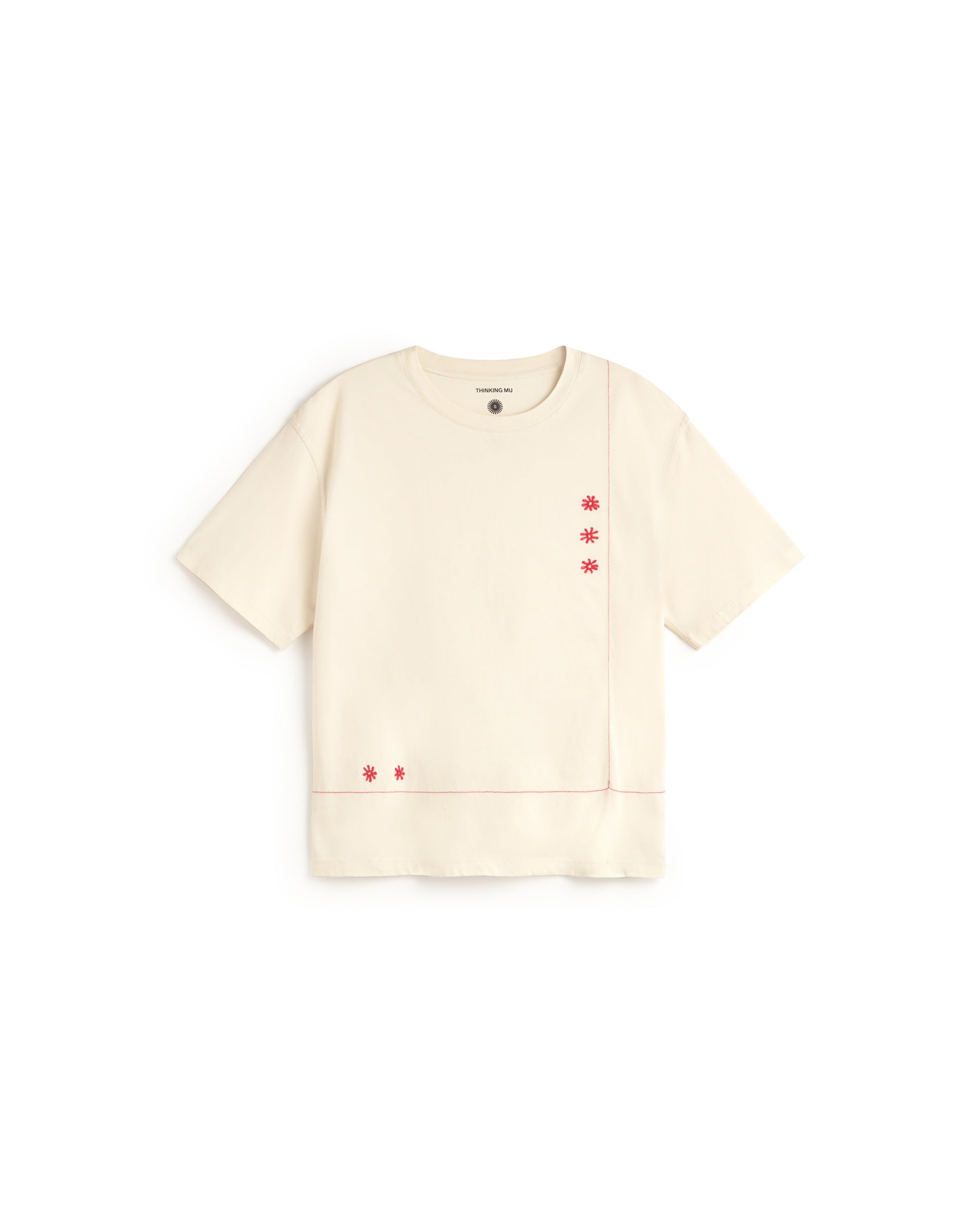 Camiseta bordada a mano sole mio Lucia sostenible silueta - 1