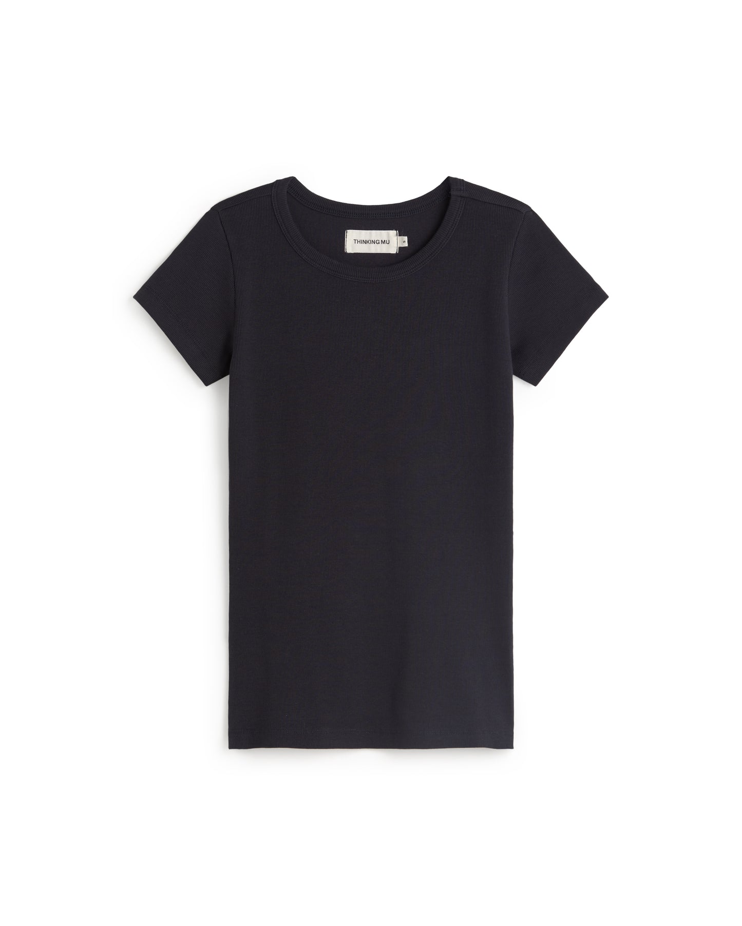 Camiseta slim azul Mirna-R sostenible silueta - 1