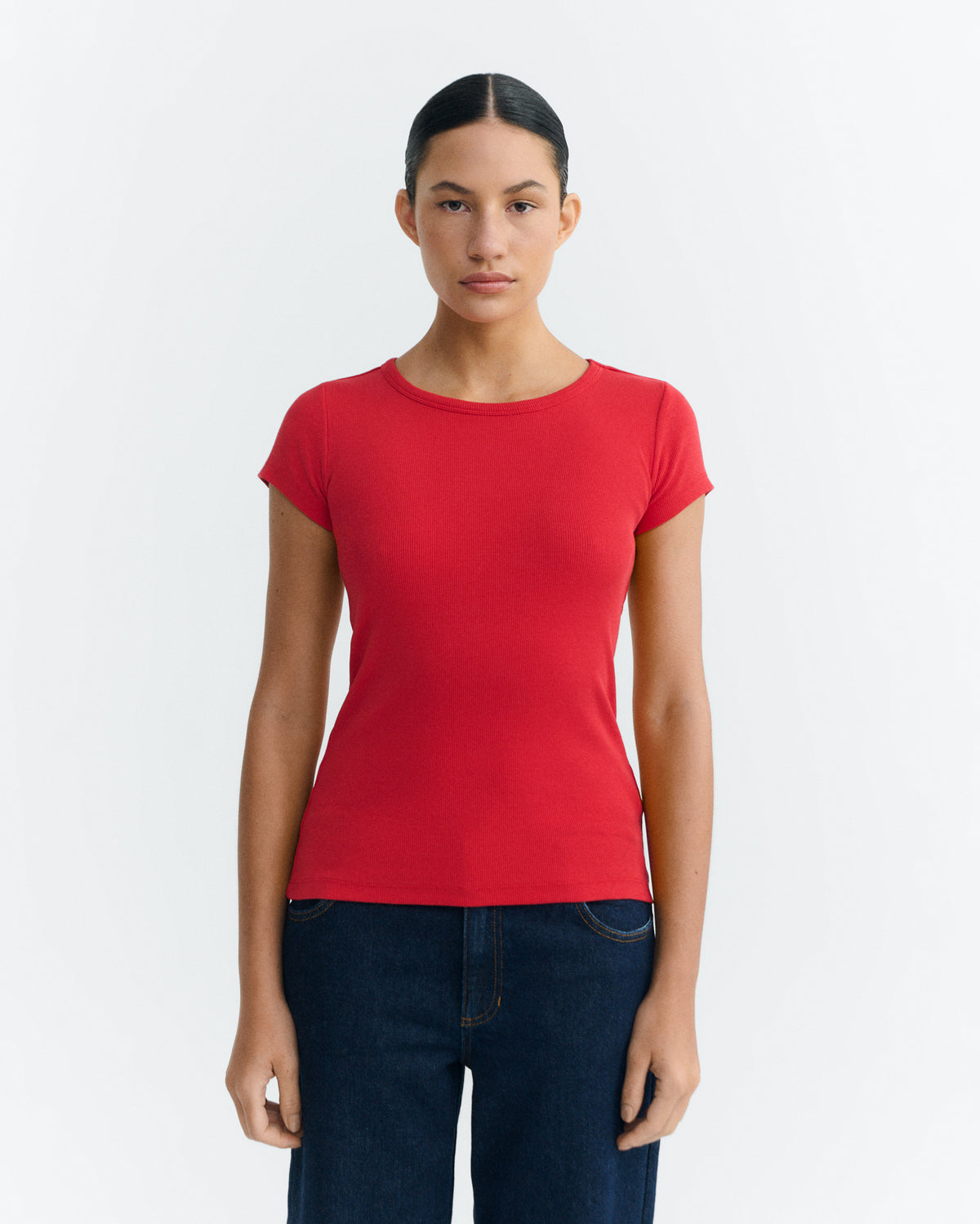Camiseta slim roja Mirna-R sostenible - 2