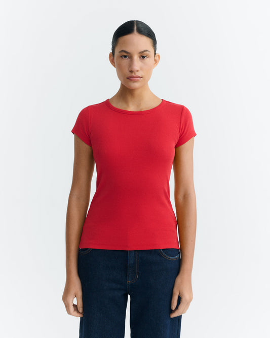 Camiseta slim roja Mirna-R sostenible - 2