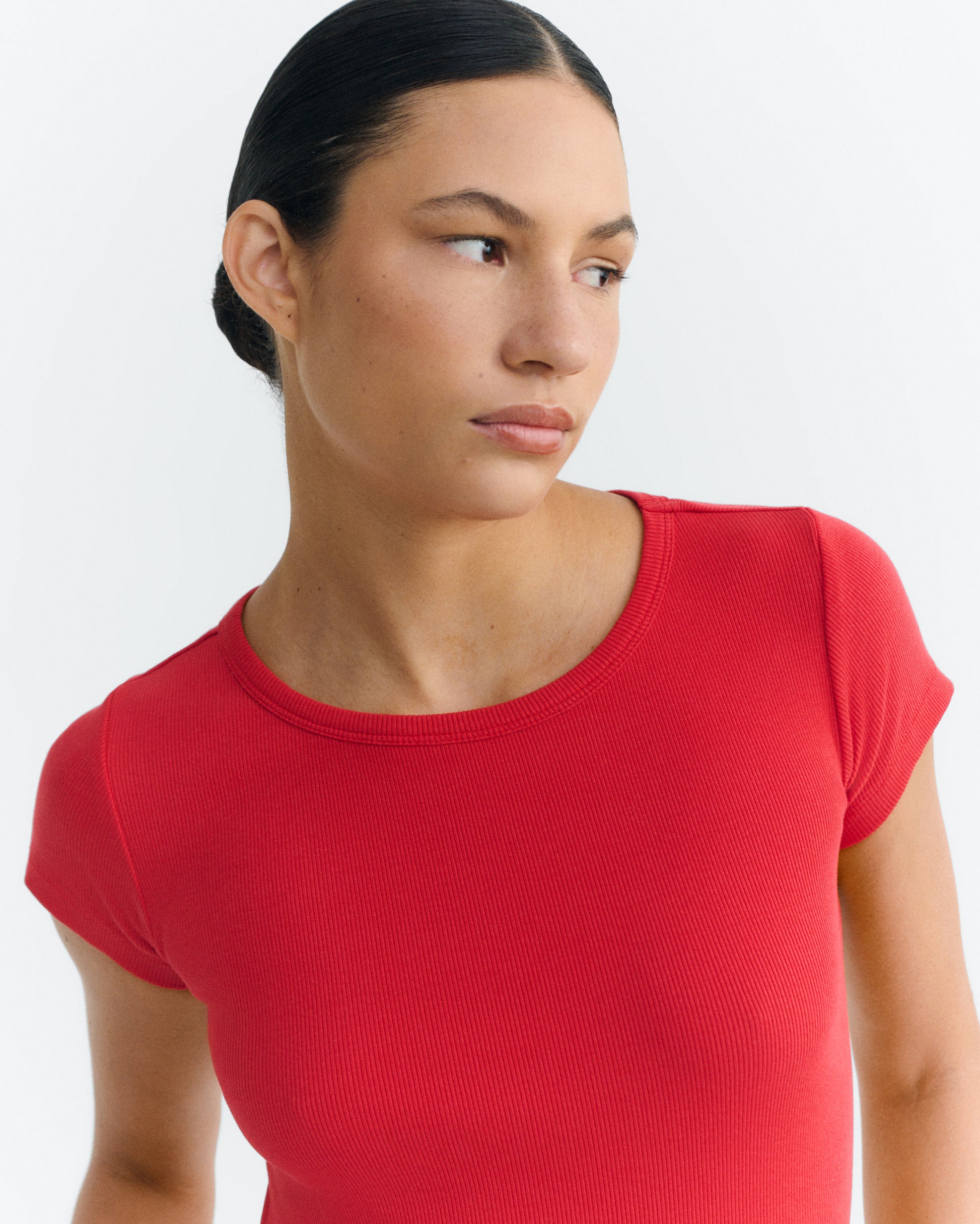 Camiseta slim roja Mirna-R sostenible - 3