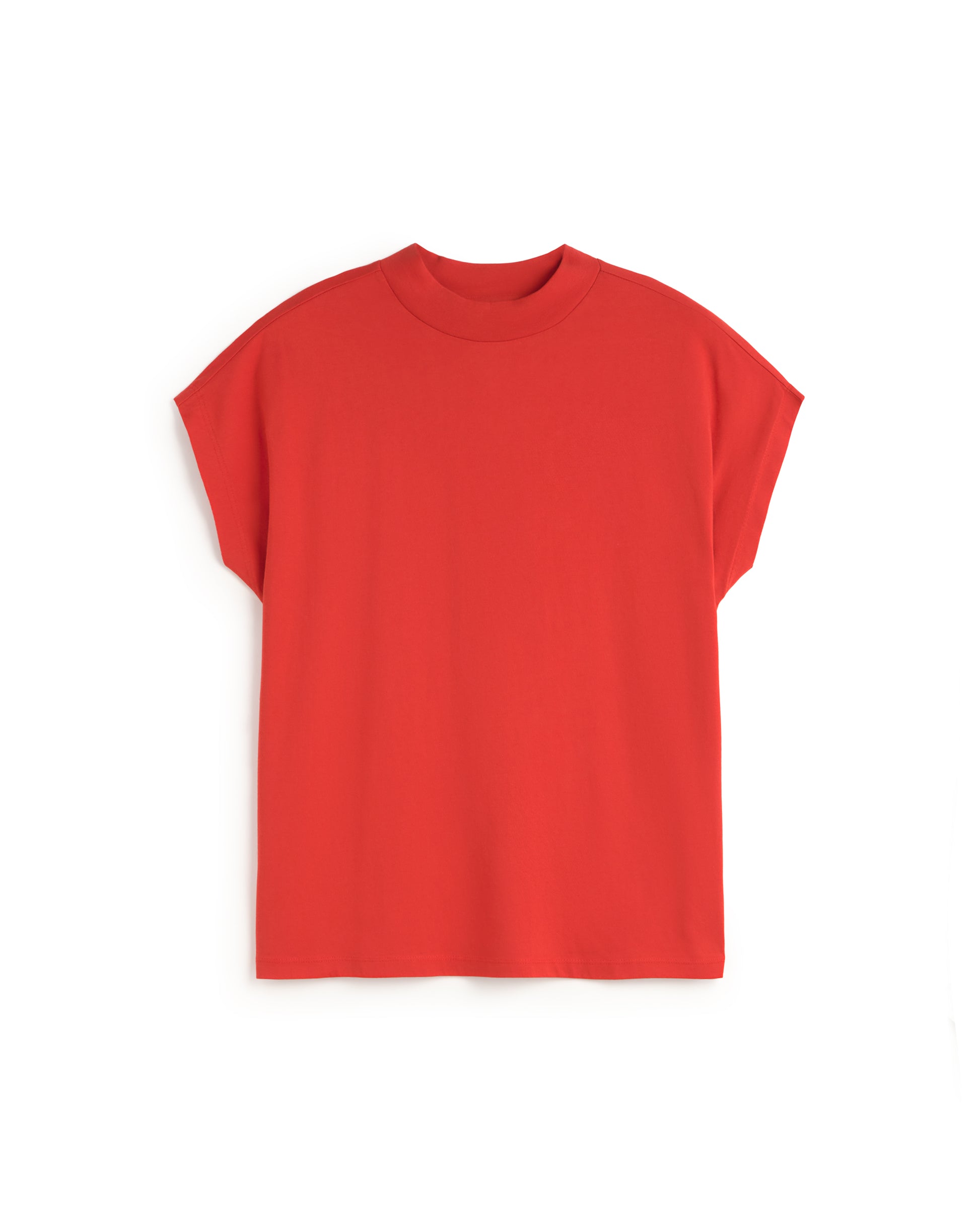 Camiseta básica roja Volta sostenible silueta - 1