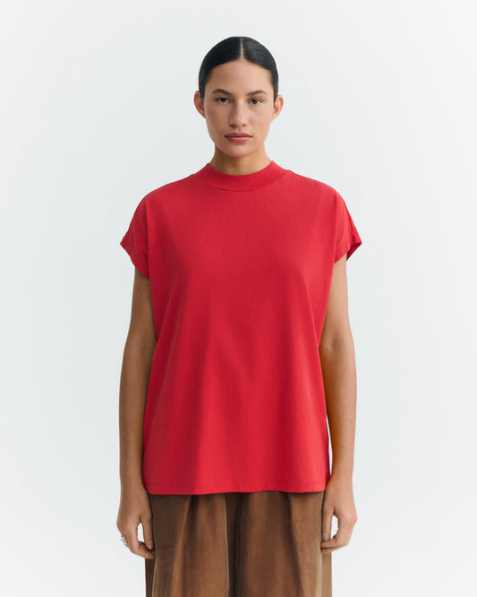 Camiseta básica roja Volta sostenible - 1