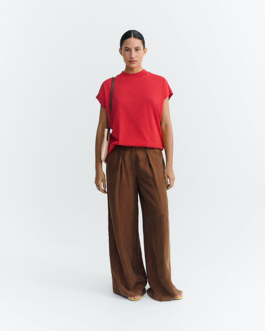 Camiseta básica roja Volta sostenible - 4