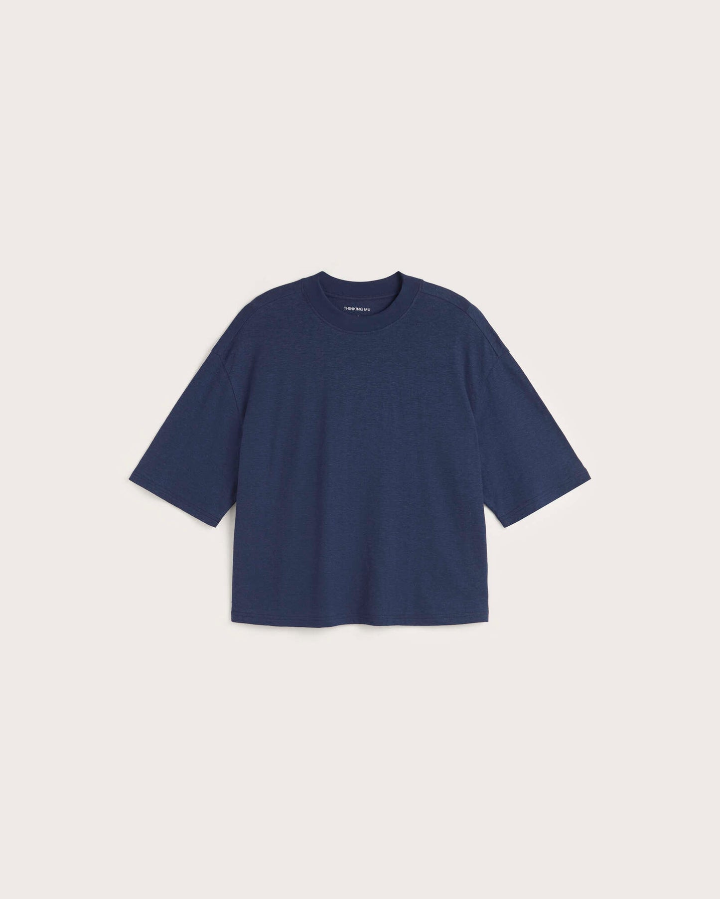 Camiseta oversize navy hemp Lena sostenible silueta - 1