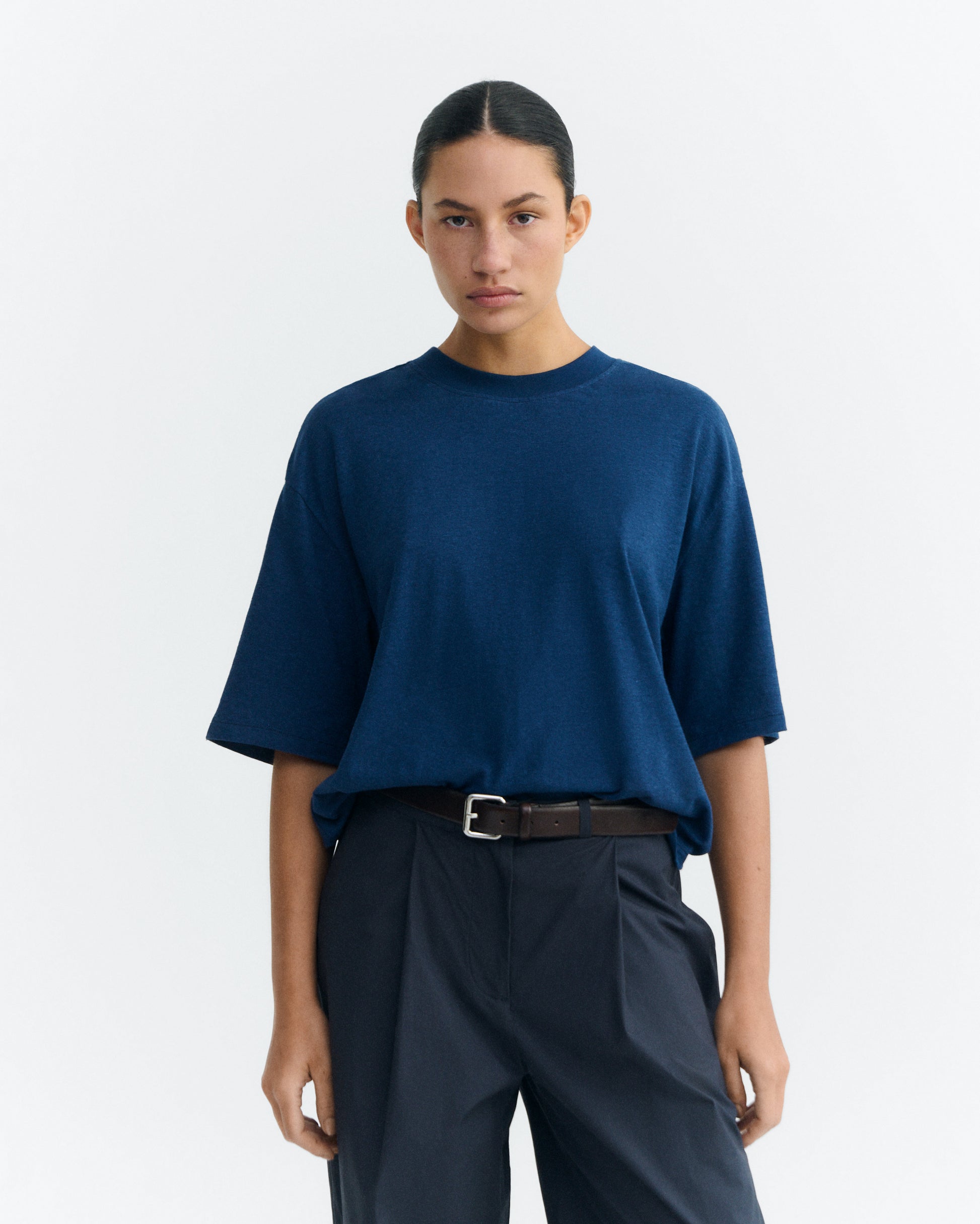 Camiseta oversize navy hemp Lena sostenible - 2