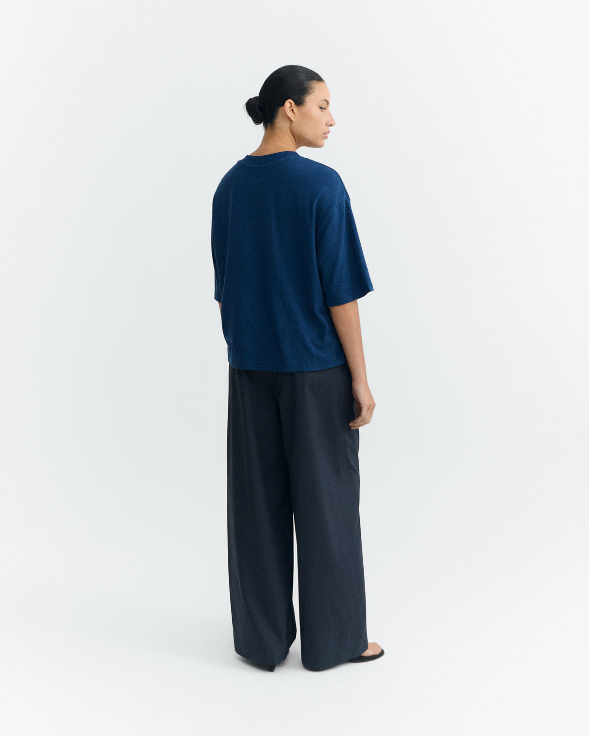 Camiseta oversize navy hemp Lena sostenible - 3