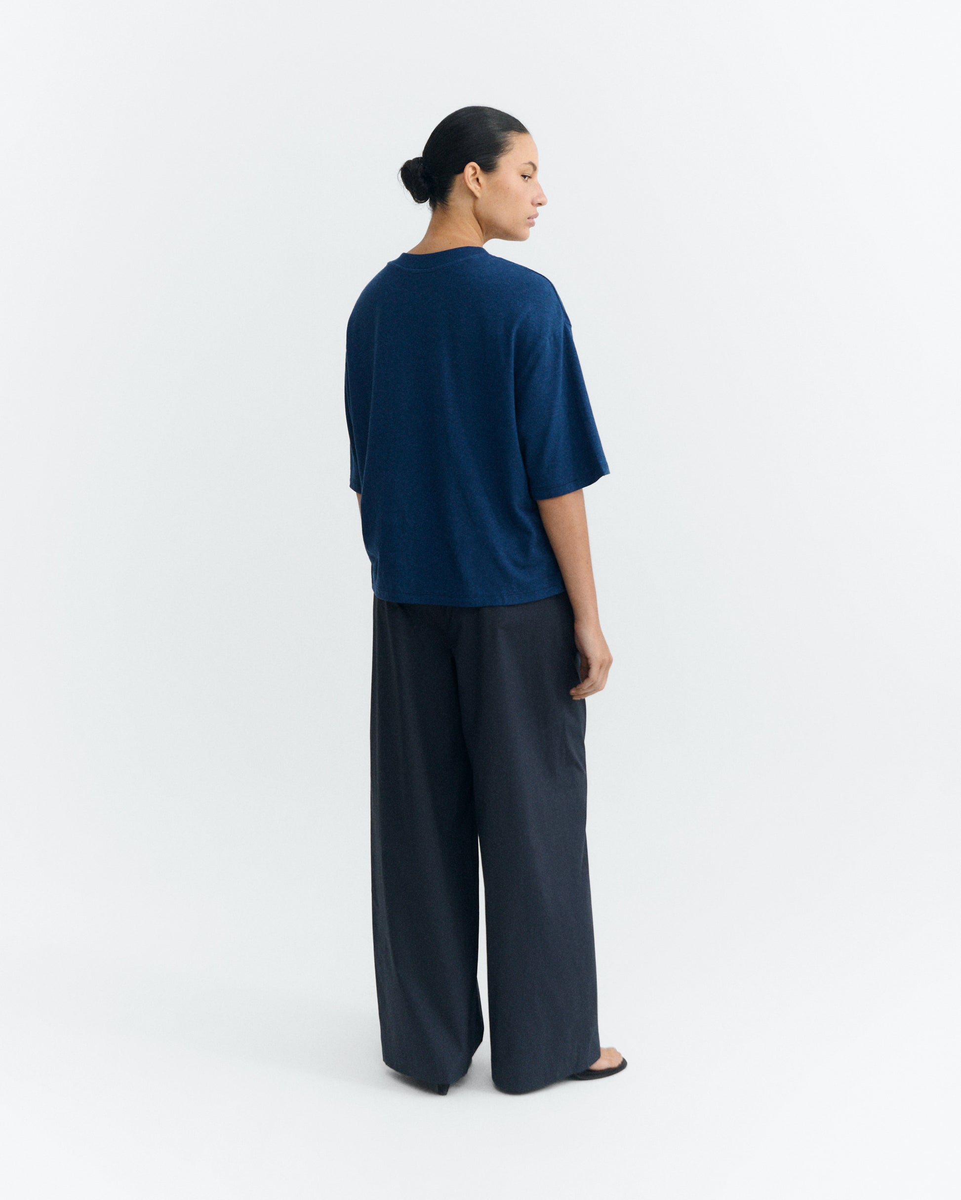 Camiseta oversize navy hemp Lena sostenible - 3