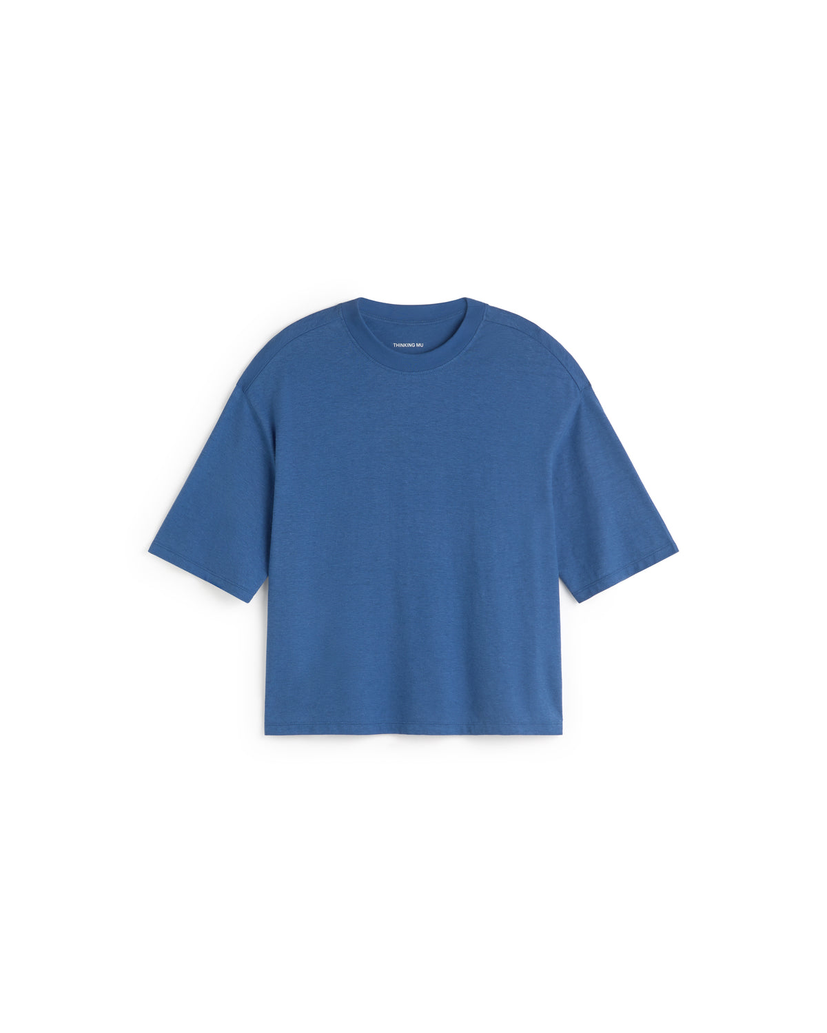 Camiseta oversize azul hemp Lena sostenible silueta - 1