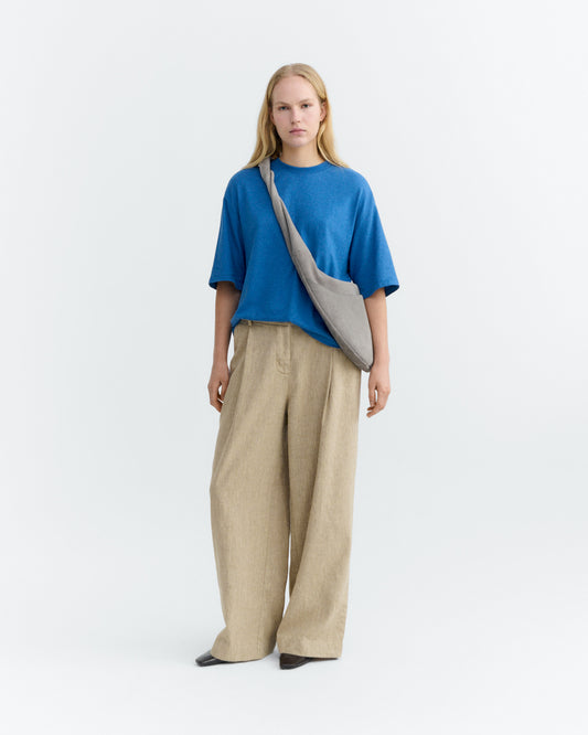 Camiseta oversize azul hemp Lena sostenible - 1