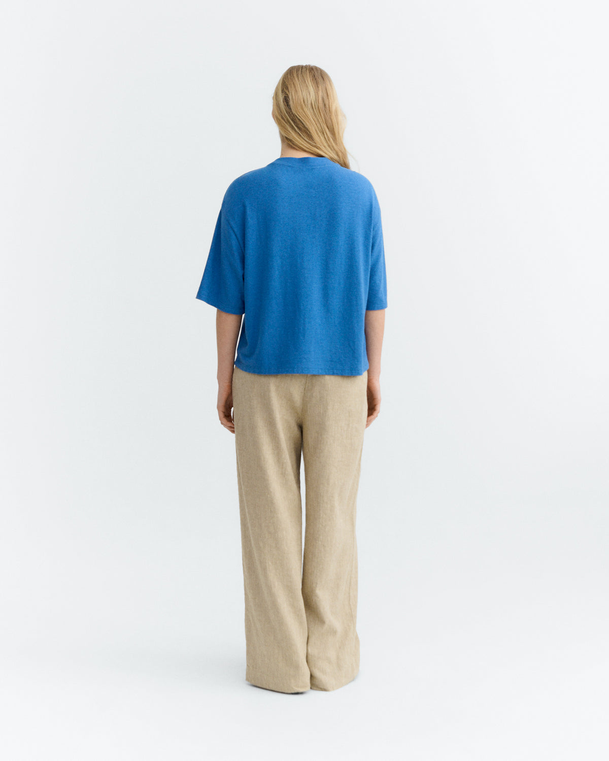 Camiseta oversize azul hemp Lena sostenible - 3