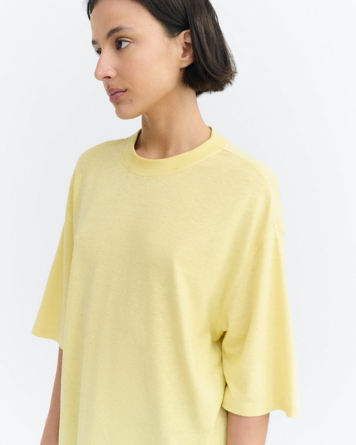 Camiseta oversize amarilla hemp Lena sostenible - 3