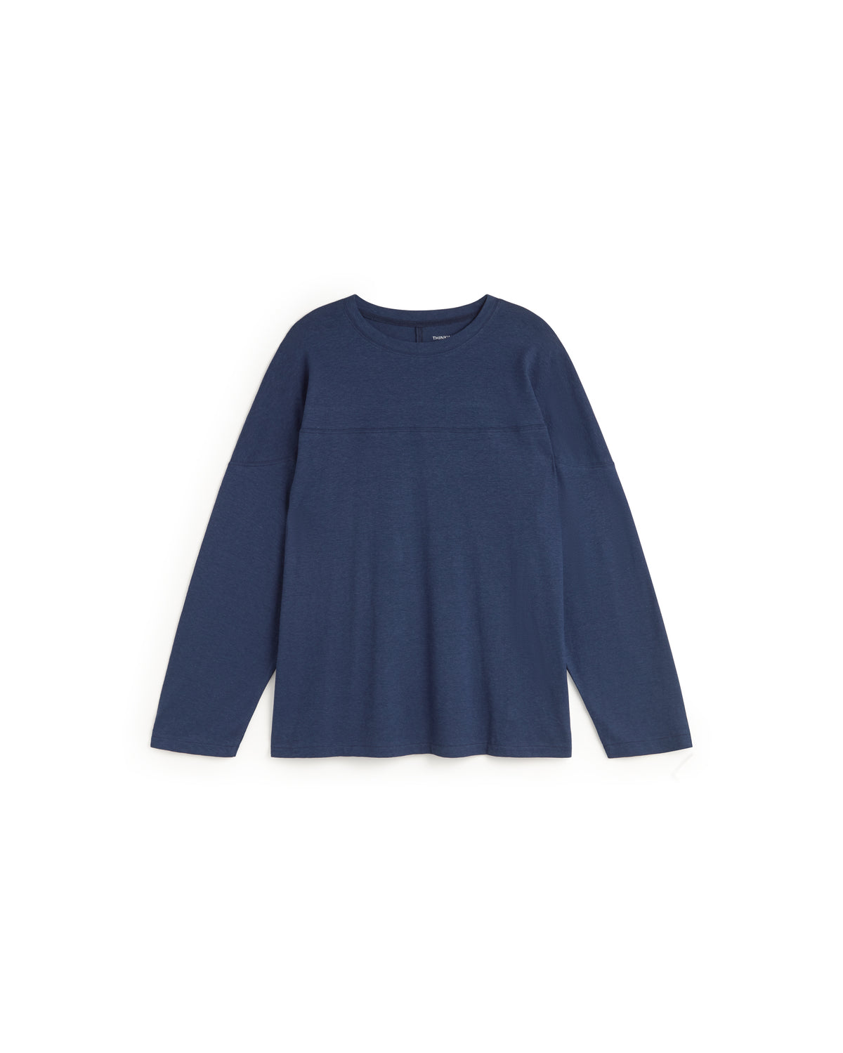 Camiseta oversize azul hemp Bar sostenible silueta - 1