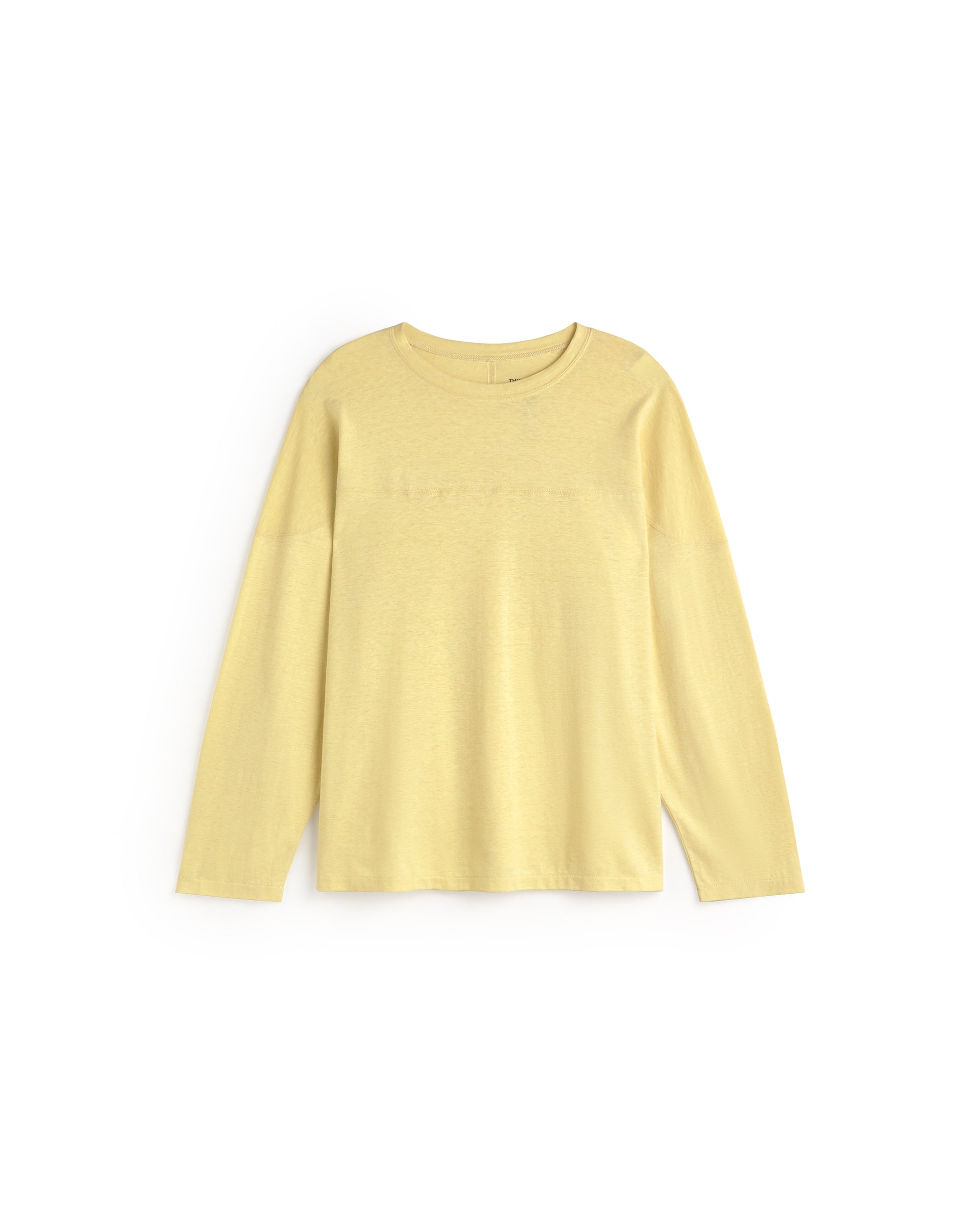 Camiseta oversize amarilla hemp Bar sostenible silueta - 1