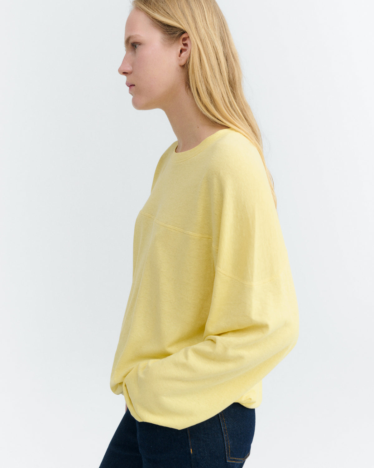 Camiseta oversize amarilla hemp Bar sostenible - 3