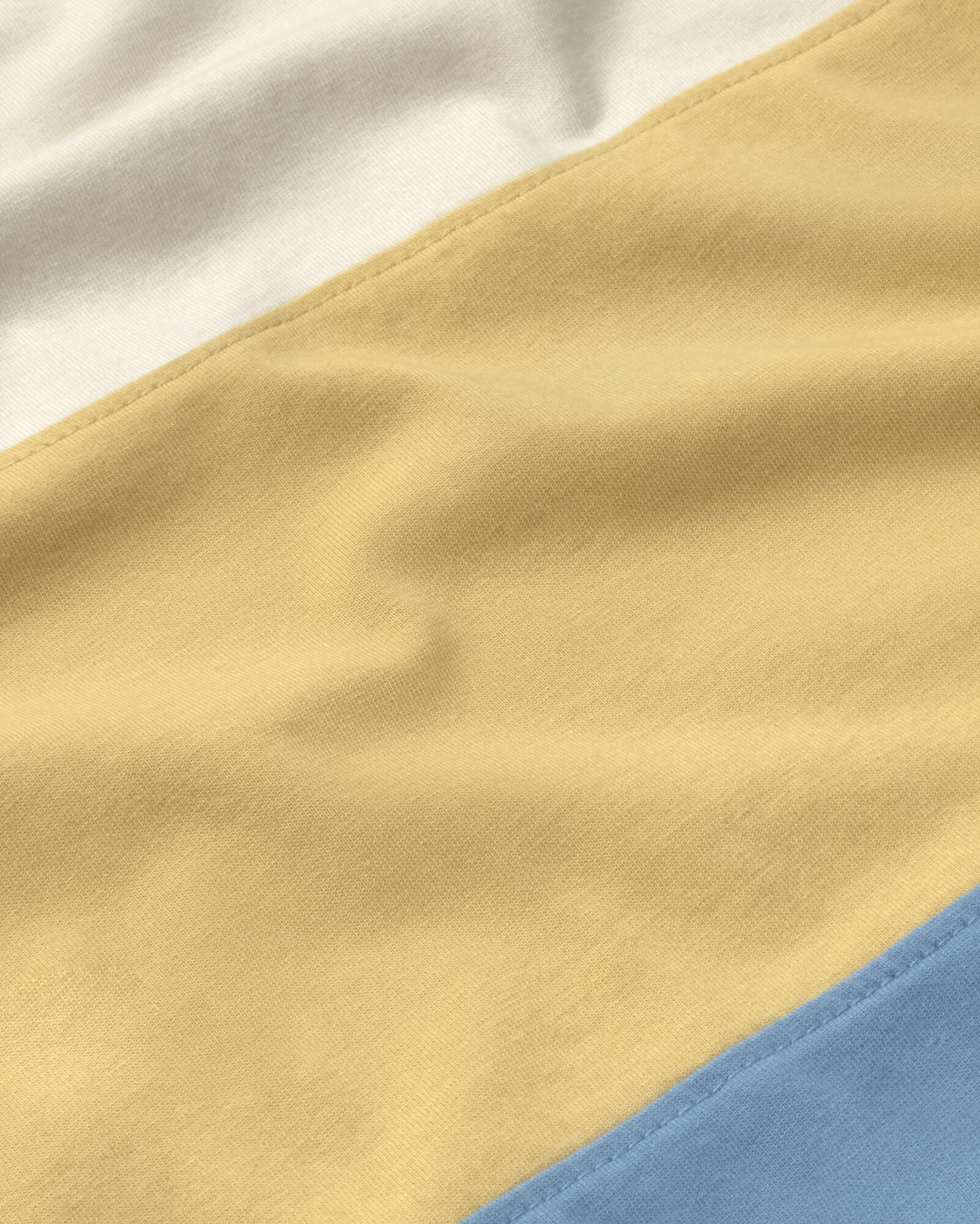 Camiseta slim rayas amarilla y azul Zura sostenible silueta - 2