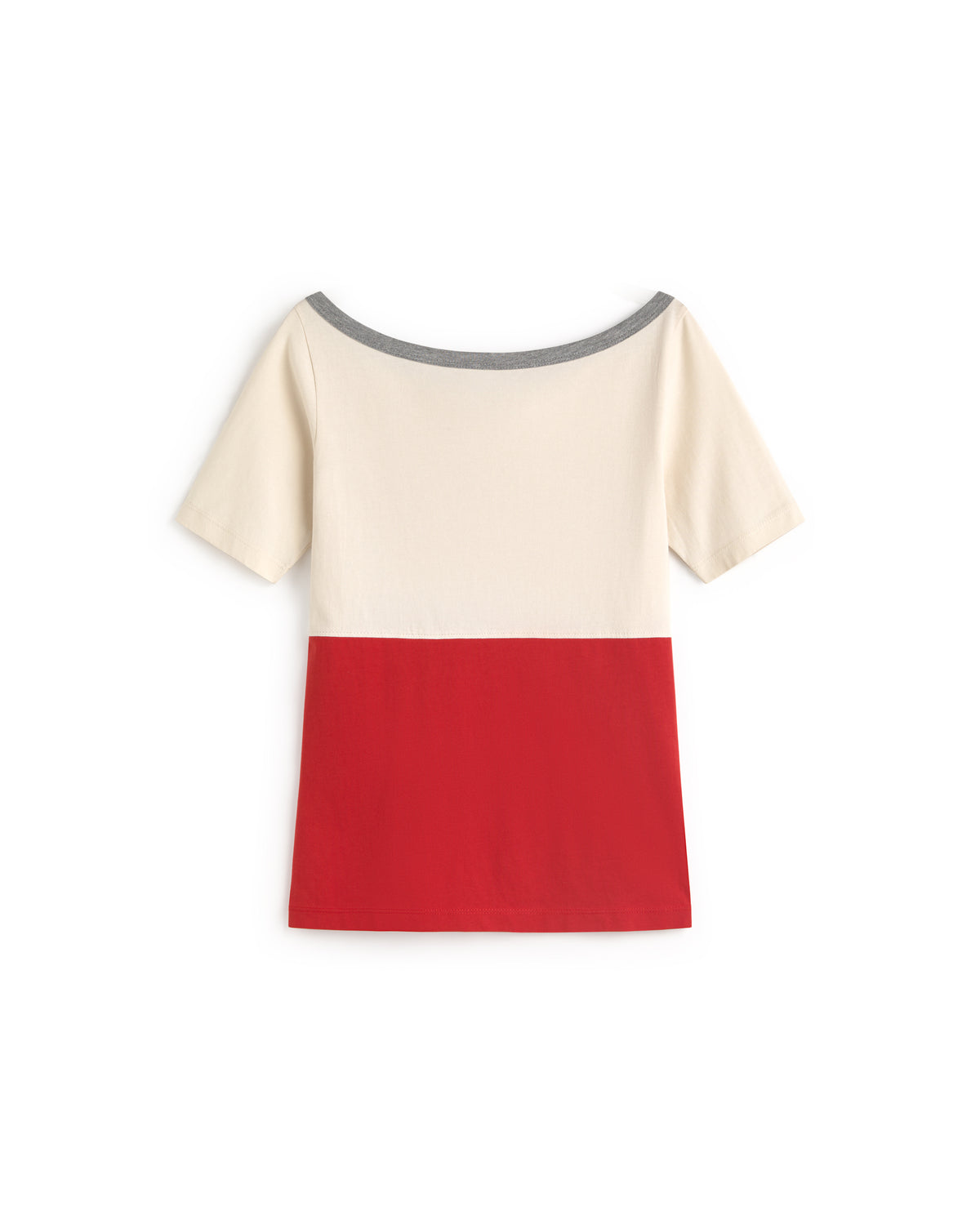Camiseta slim roja Zura sostenible silueta - 1