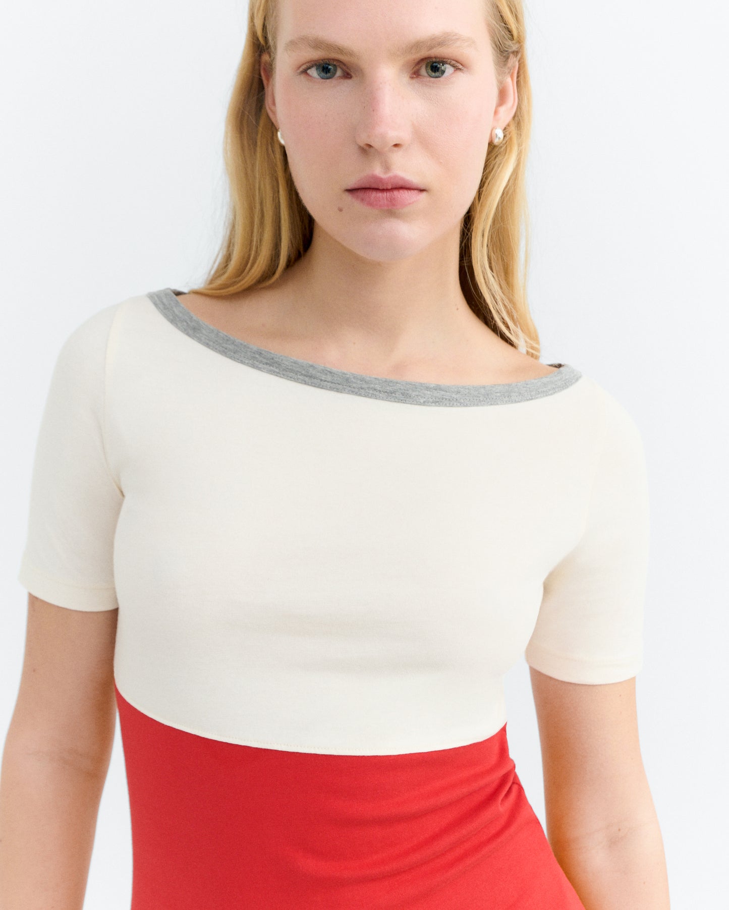 Camiseta slim roja Zura sostenible - 3