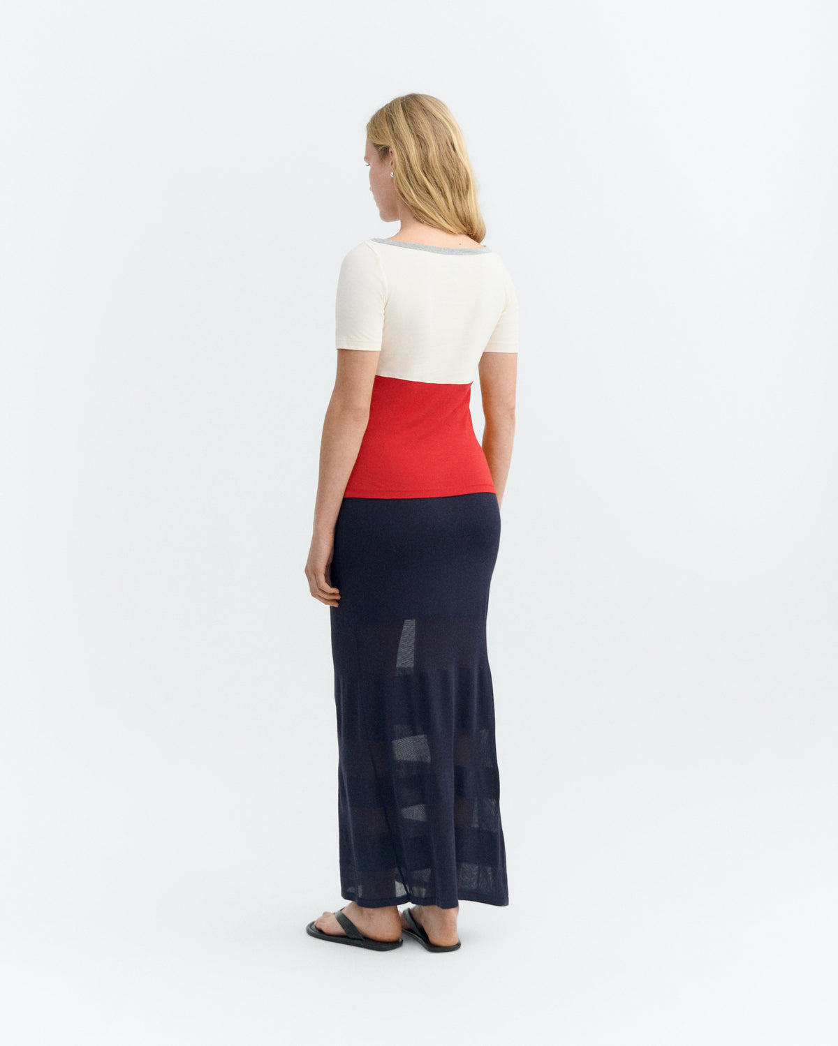 Camiseta slim roja Zura sostenible - 4