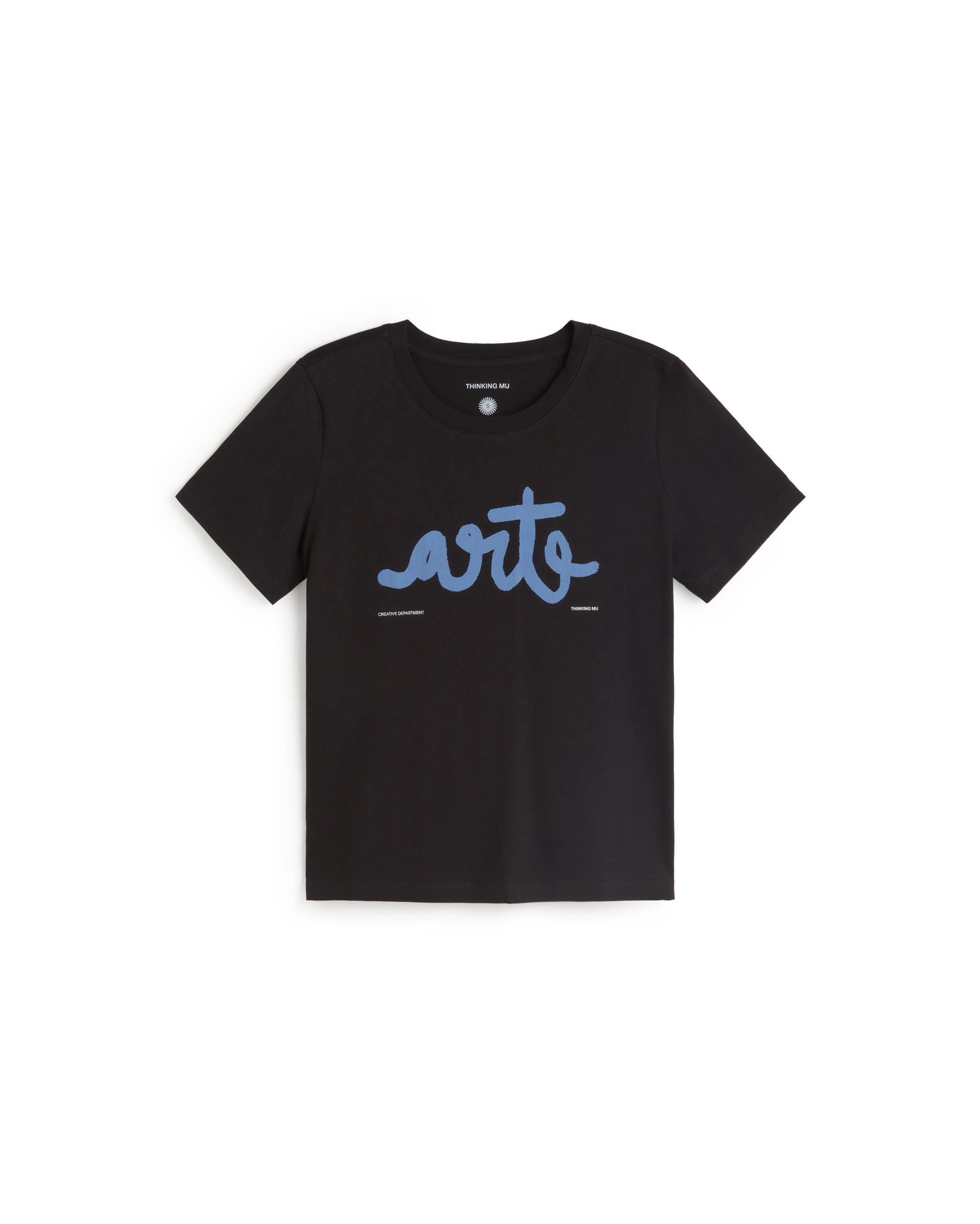 Camiseta negra arte Ida sostenible silueta - 1