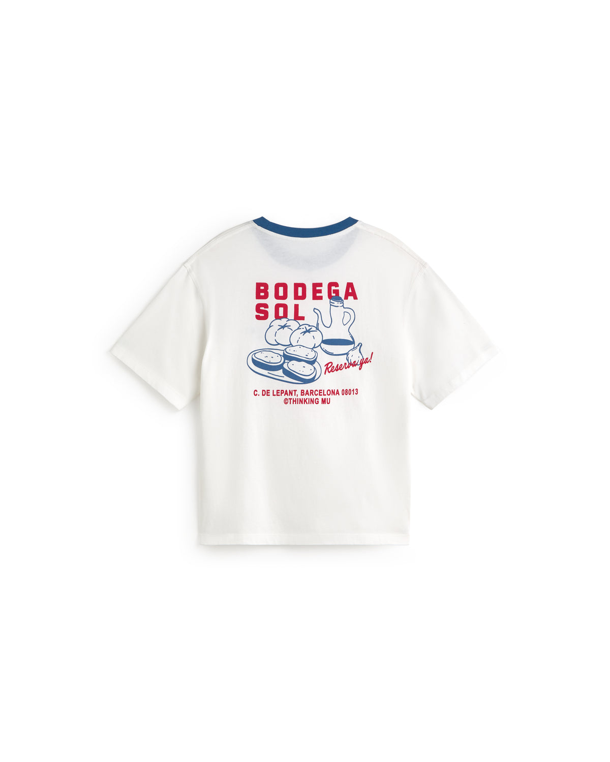 Camiseta contraste azul bodega sol Lucia sostenible silueta - 3