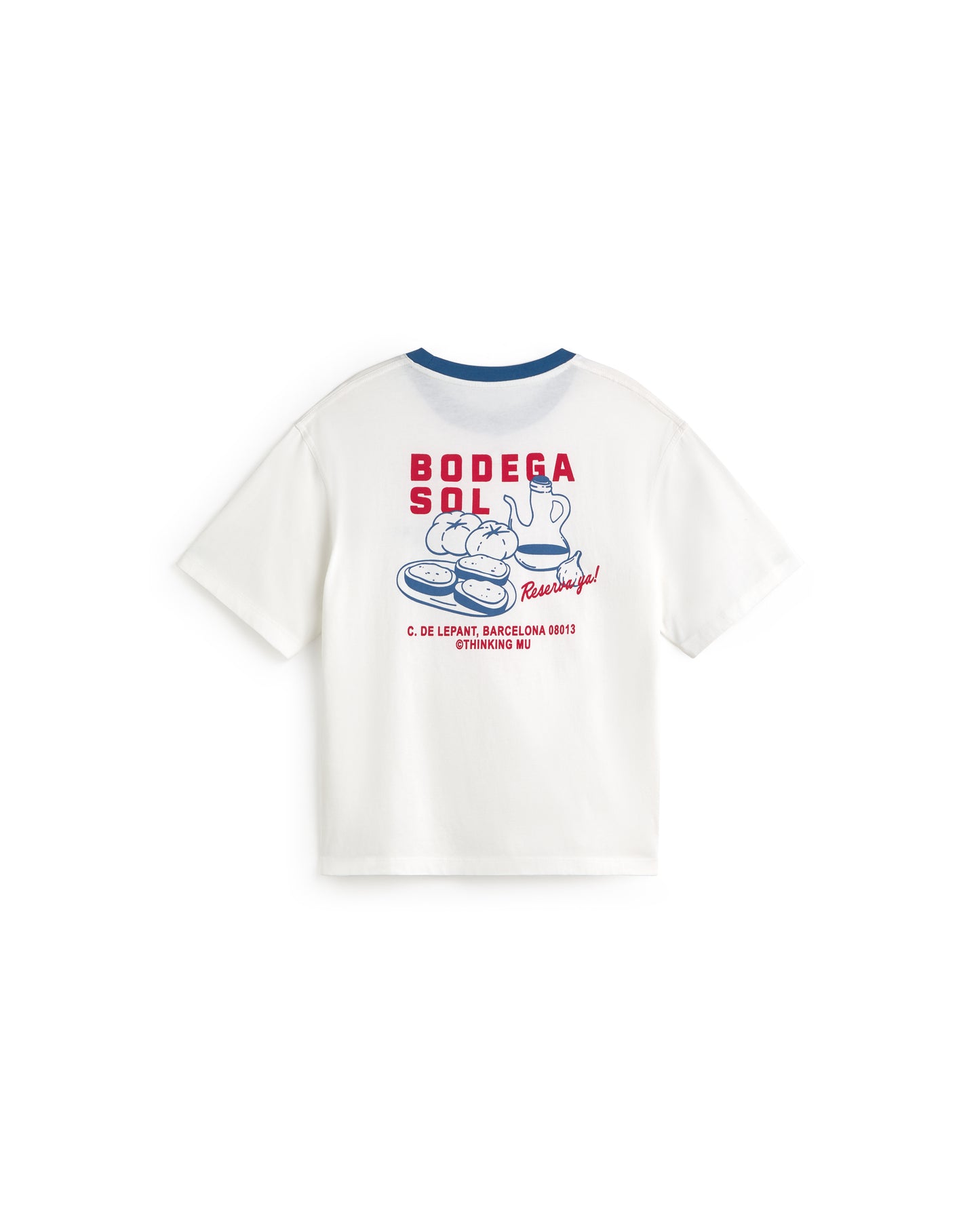 Camiseta contraste azul bodega sol Lucia sostenible silueta - 3