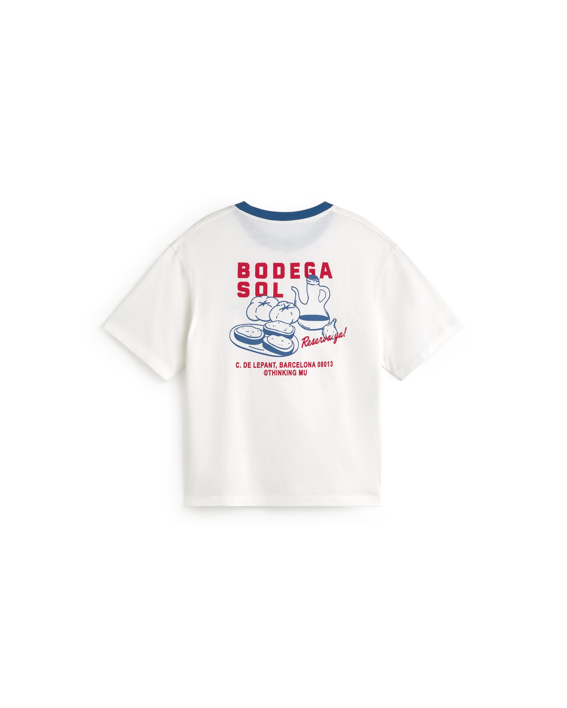 Camiseta contraste azul bodega sol Lucia sostenible silueta - 3